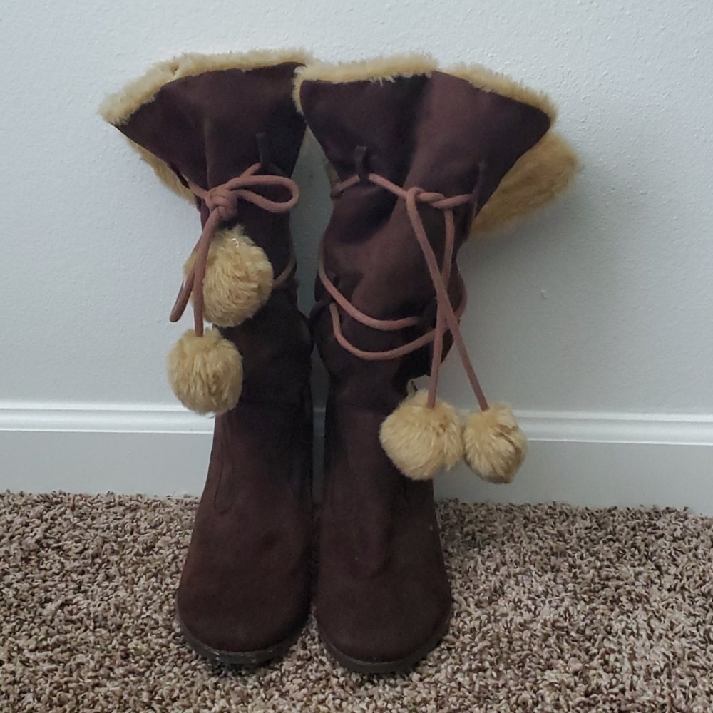 Charlotte Russe Brown faux Boots